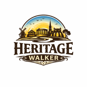 vintage emblem of heritage landmarks